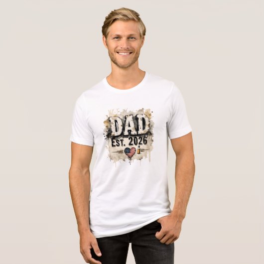 Dad Est 2026 Tshirt (Voorkant volledig)