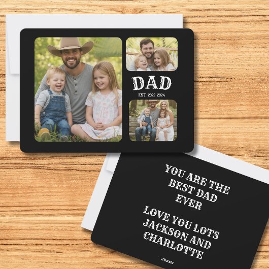 Dad Est 3 Photo Feestdagenkaart