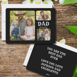 Dad Est 3 Photo Feestdagenkaart