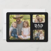 Dad Est 3 Photo Feestdagenkaart (Voorkant)