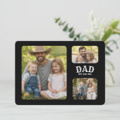 Dad Est 3 Photo Feestdagenkaart (Staand voorkant)