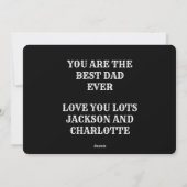 Dad Est 3 Photo Feestdagenkaart (Achterkant)