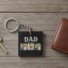 Dad Est 3 Photo Sleutelhanger