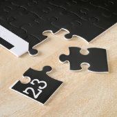 Dad Est. Bold Black Font 3 Photo Fathers Day Gift Legpuzzel (Zijkant)