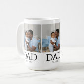 Dad Est Established Classic Caps White Photo Koffiemok (Voorkant links)