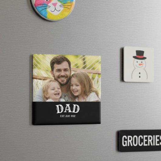 Dad Est Personalized 20XX Magneet