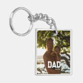Dad Est Photo Customizable Year Father's Day  Sleutelhanger (Voorkant Links)
