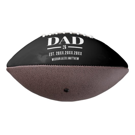 Dad Est. Year Name Number 3 Photo Bold Font American Football (Gedraaid 270)