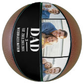Dad Est. Year Name Number 3 Photo Bold Font Basketbal (Verticaal)