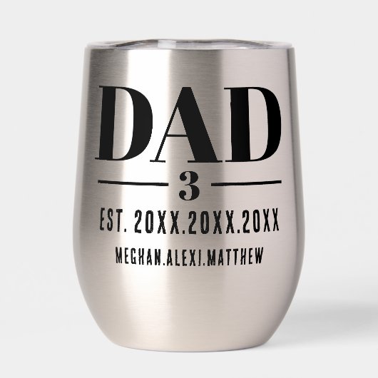 Dad Est. Year Name Number Bold Font (Achterkant)
