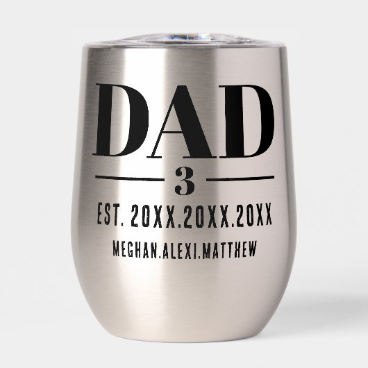 Dad Est. Year Name Number Bold Font (Voorkant)