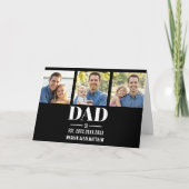 Dad Est. Year Name Number Bold Font 3 Photo Kaart (Voorkant)