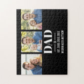 Dad Est. Year Name Number Bold Font 3 Photo Legpuzzel (Verticaal)