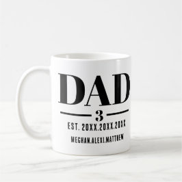 Dad Est. Year Name Number Bold Font Koffiemok