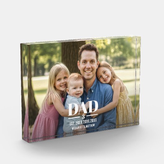 Dad Est. Year Name Number Bold Font Photo Block Fotoblokken (Links)