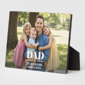 Dad Est. Year Name NumberBold Font Photo Block Fotoplaat (Zijkant)