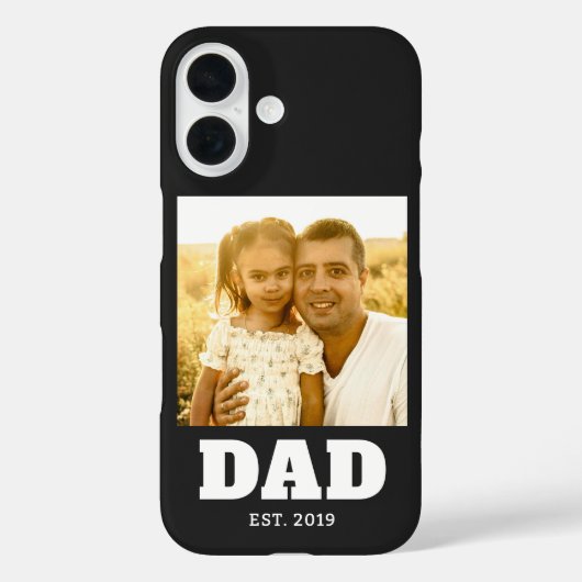 Dad Established Black Bold Photo Case-Mate iPhone Case (Achterkant)