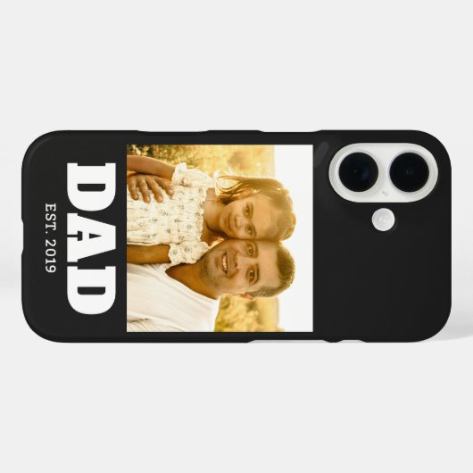 Dad Established Black Bold Photo Case-Mate iPhone Case (Achterkant (horizontaal))