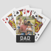 Dad Established Black Bold Photo  Pokerkaarten (Achterkant)
