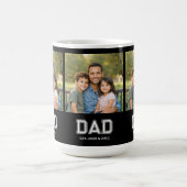 Dad Established Black Photo Modern Typography Gift Koffiemok (Center)