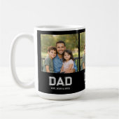 Dad Established Black Photo Modern Typography Gift Koffiemok (Links)