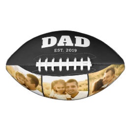 Dad Established Bold Black 3 Photo American Football