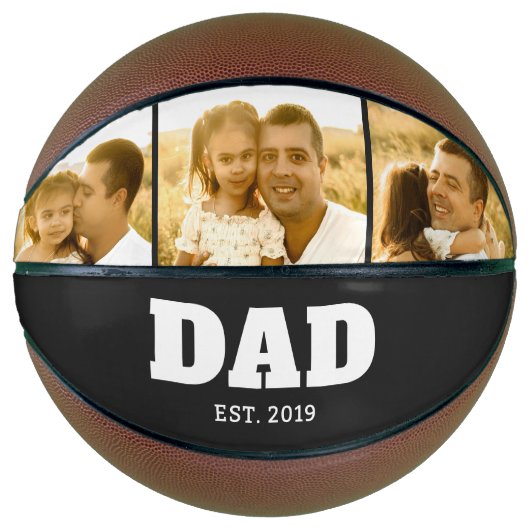 Dad Established Bold Black 3 Photo Basketbal (Voorkant)