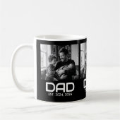 Dad Established Bold Black 3 Photo Coffee Mug Koffiemok (Links)