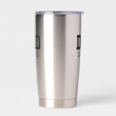 Dad Established Bold Black Text Stainless Steele Geïsoleerde Drinkbeker (Links)