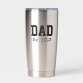 Dad Established Bold Black Text Stainless Steele Geïsoleerde Drinkbeker (Voorkant)