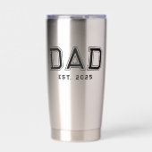 Dad Established Bold Black Year New Dad Gift Geïsoleerde Drinkbeker (Voorkant)