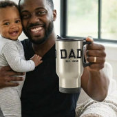 Dad Established Bold Black Year New Dad Gift Reisbeker
