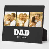 Dad Established Bold Text Black 3 Photo Fotoplaat (Zijkant)
