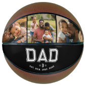 Dad Established Bold White 3 Photo Basketbal (Voorkant)