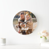 Dad Established Bold White Typography Photo Grote Klok (Huis)