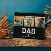 Dad Established Classic Bold White Black 3 Photo Fotoplaat (Zijkant)