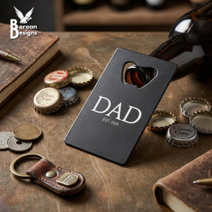 Dad Established Classic Caps Zwart Creditkaart Flessenopener