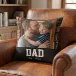 Dad Established Custom Modern Bold Text Kussen<br><div class="desc">Dad Established throw pillow with minimal bold font DAD established with date or dates of the year your first child or each child was born in modern black and white theme. Keep the name "Dad" or change it to the name he is referred by. Totally up to you! And add...</div>
