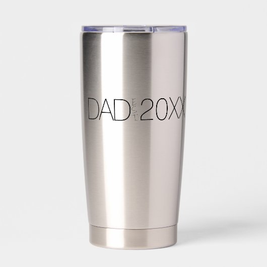 Dad Established custom Modern Script Design Geïsoleerde Drinkbeker (Voorkant)