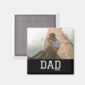 Dad Established Customizable Father's Day Photo Magneet (Voorkant / Achterkant)
