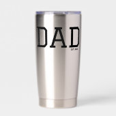 Dad Established Customizable Year Father's Day  Geïsoleerde Drinkbeker (Voorkant)