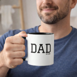 Dad Established Customizable Year Father's Day Mok