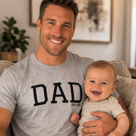 Dad Established Customizable Year Father's Day Tri-Blend Shirt