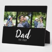 Dad Established Elegant Script Black 3 Photo Fotoplaat (Zijkant)