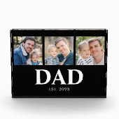 Dad Established Fathers Day 3 Picture Fotoblokken (Voorkant)