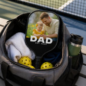 Dad Established Fun Bold Photo Pickleball Paddle