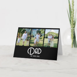 Dad Established Grunge Text 3 Photo Bedankkaart