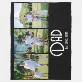 Dad Established Grunge text 3 photo Fleece Deken
