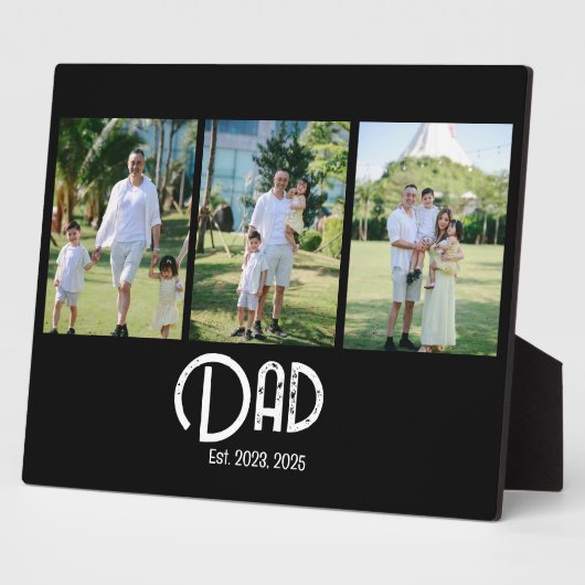 Dad Established Grunge Text 3 Photo Fotoplaat (Zijkant)
