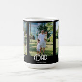 Dad Established Grunge Text Black 3 Photo Koffiemok (Center)